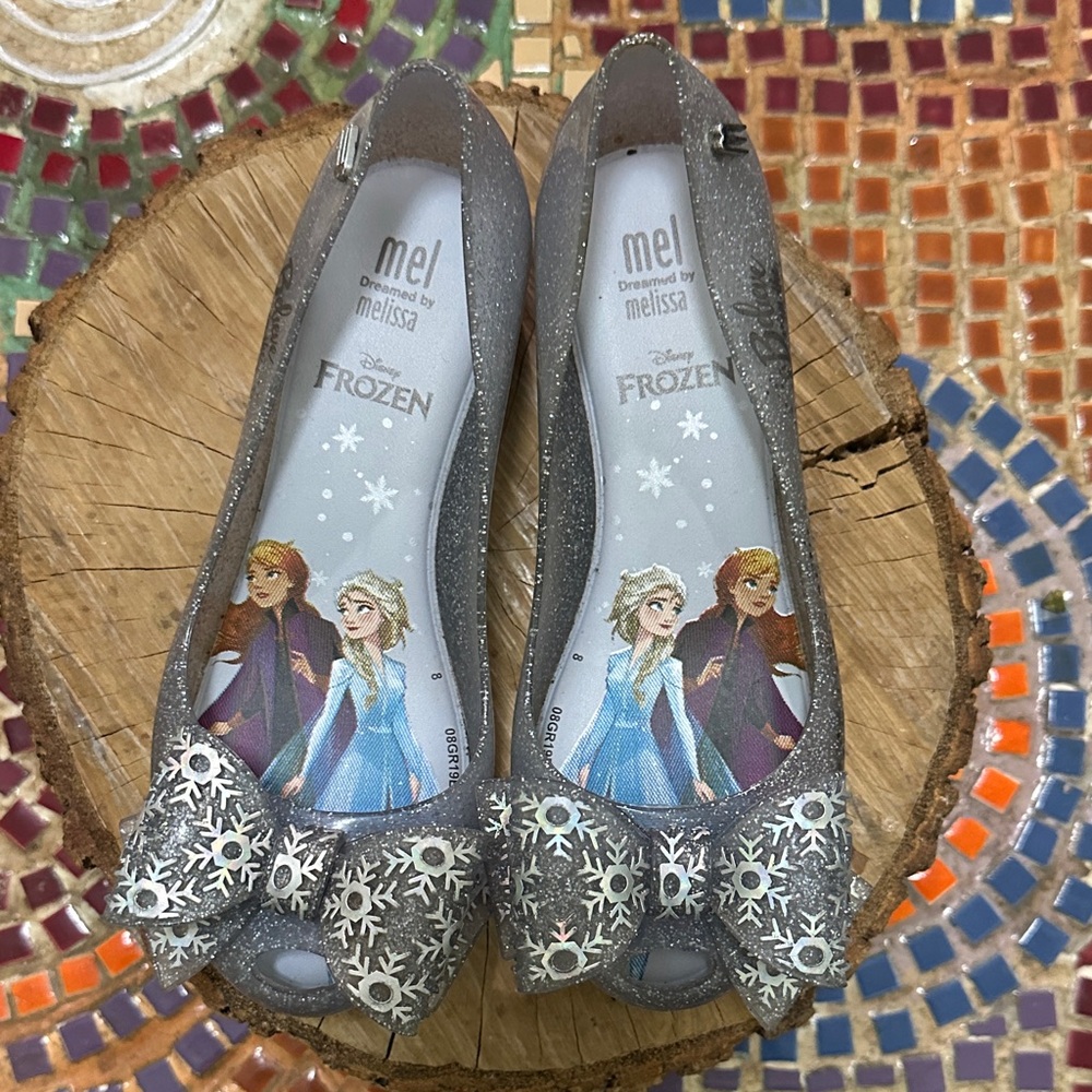 Disney Frozen Bow Mini Melissa girl Shoes - Picture 2 of 7